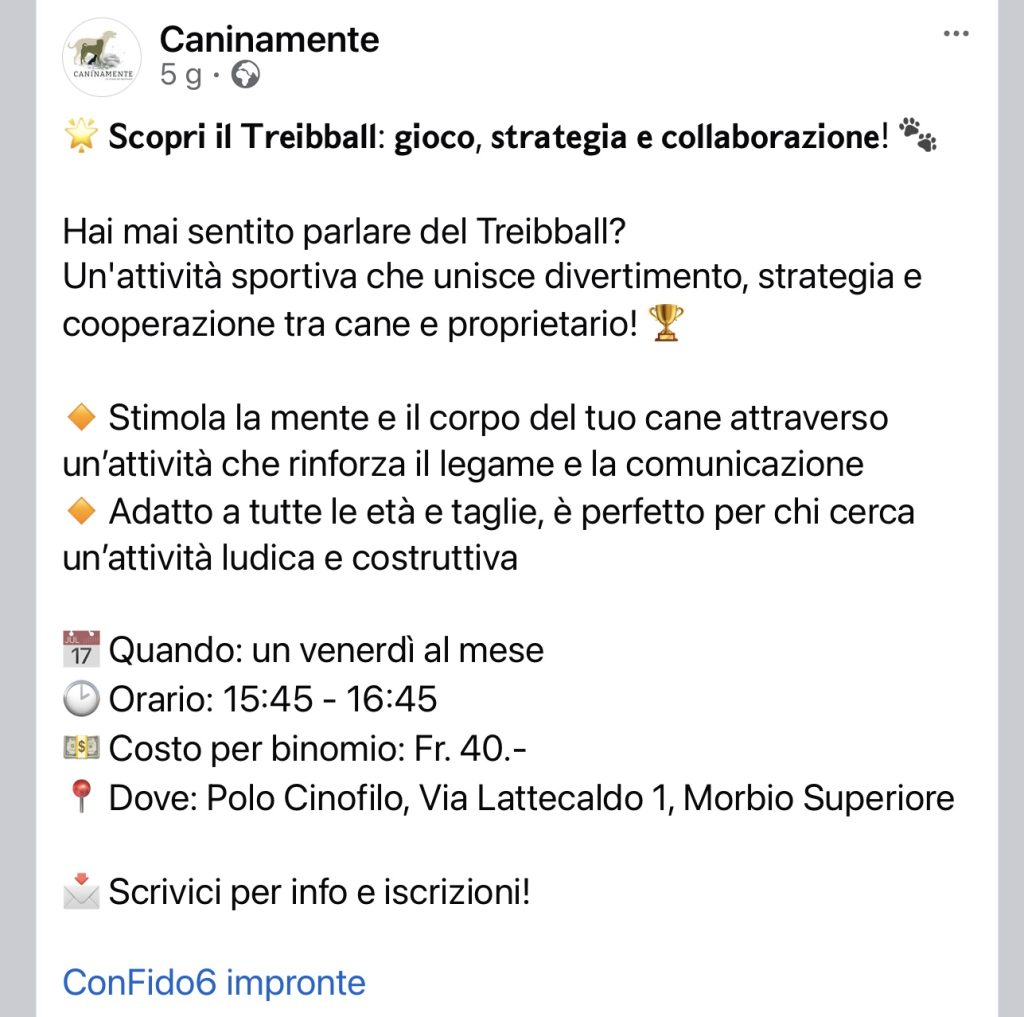 Treibball Caninamente ConFido 6 impronte