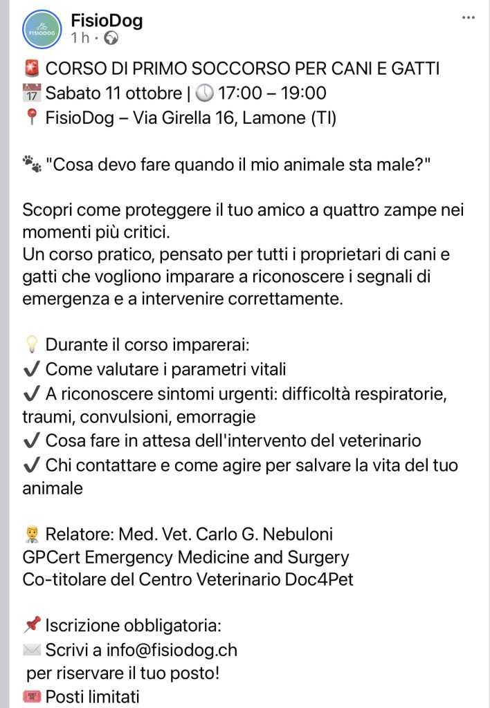 primo soccorso FisioDog